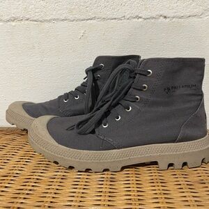 Palladium Women's/Men's Charcoal Gray Canvas Boots